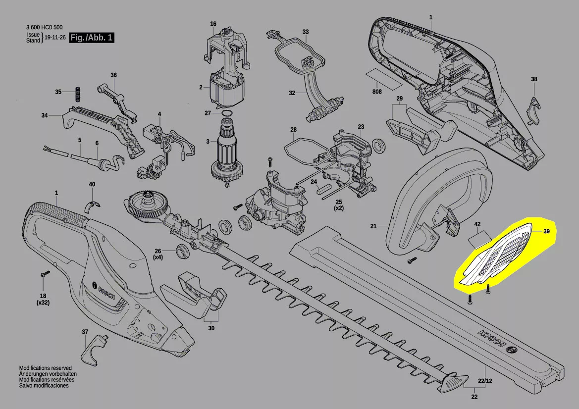 Bouclier protection réf. 1 600 A01 33U Bosch